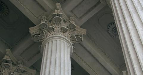 Vertical orientation photography of columns of Kazan Cathedral, Saint Petersburg