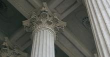 Vertical orientation photography of columns of Kazan Cathedral, Saint Petersburg
